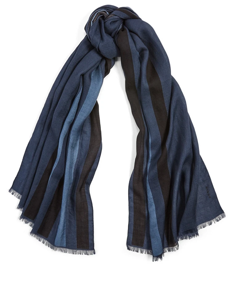 Cashmere And Silk Scarf Costellazione Print