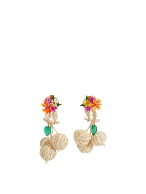 Tropics Iraca Palm Drop Earrings