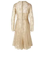 Lurex Lace Midi Dress