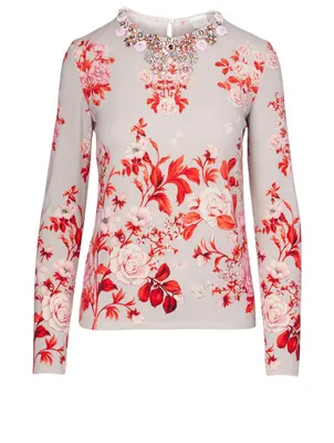 Wool And Silk Sweater With Embellishment