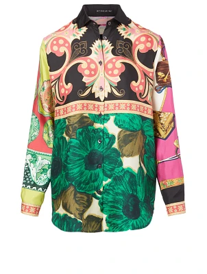 Silk Blouse Floral Print