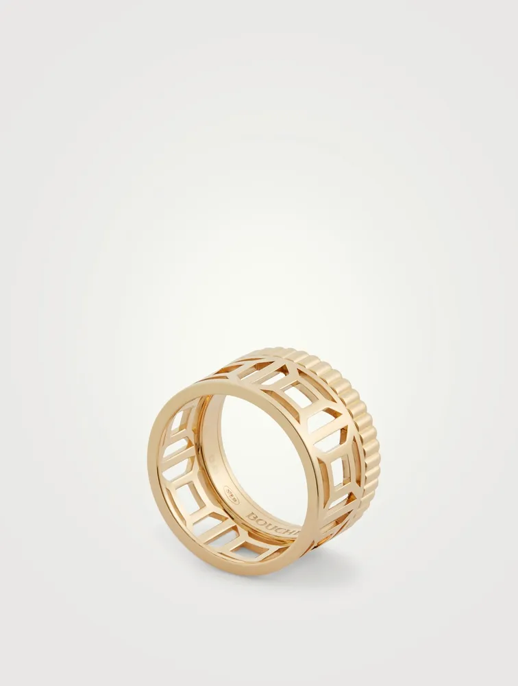 Quatre Radiant Gold Openwork Ring