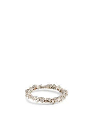 Fireworks 18K White Gold Ring With Diamonds