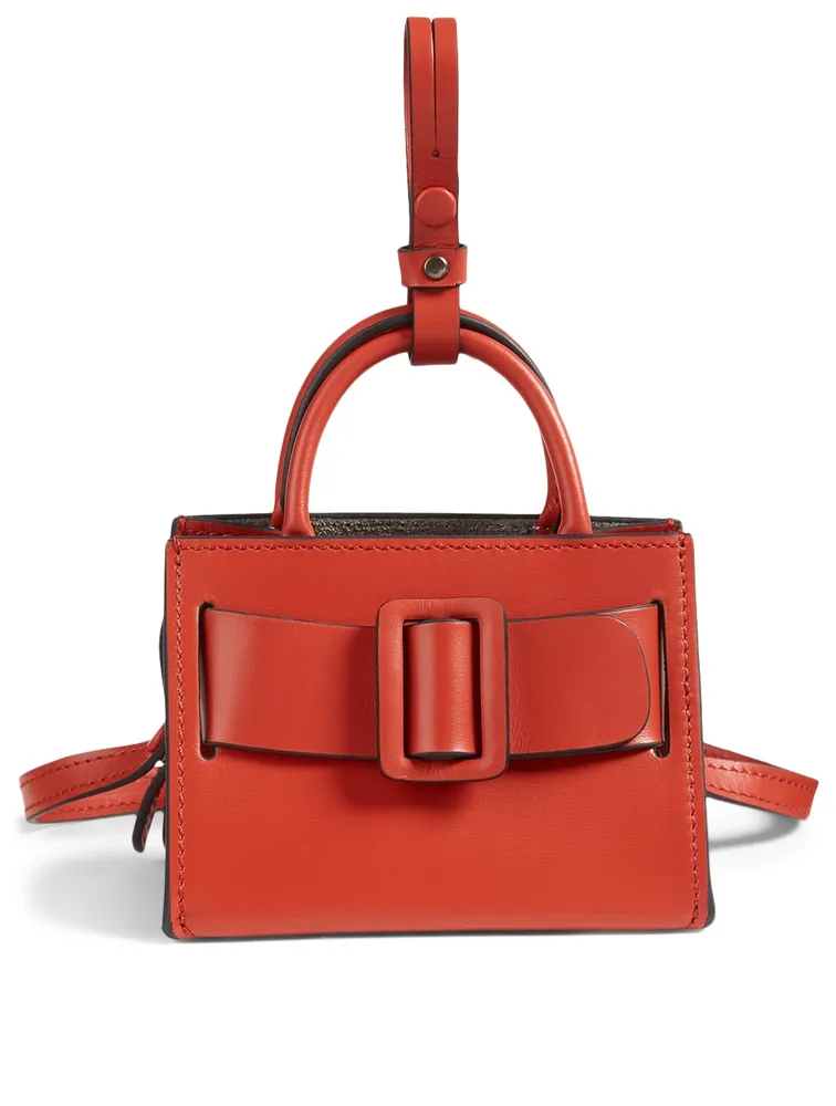 Bobby Charm Leather Bag With Strap