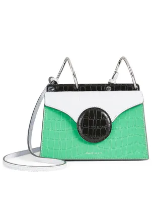 Mini Phoebe Croc-Embossed Leather Crossbody Bag