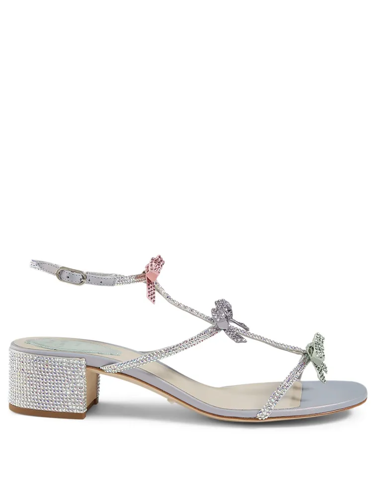 Caterina 40 Crystal Satin Heeled Sandals