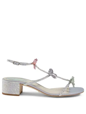 Caterina 40 Crystal Satin Heeled Sandals