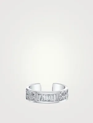 18K Gold Ear Cuff With Diamonds
