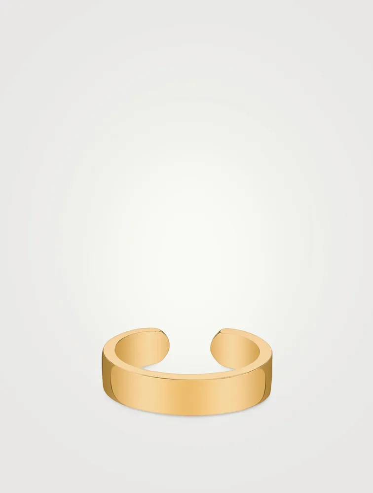 18K Gold Wide Ear Cuff