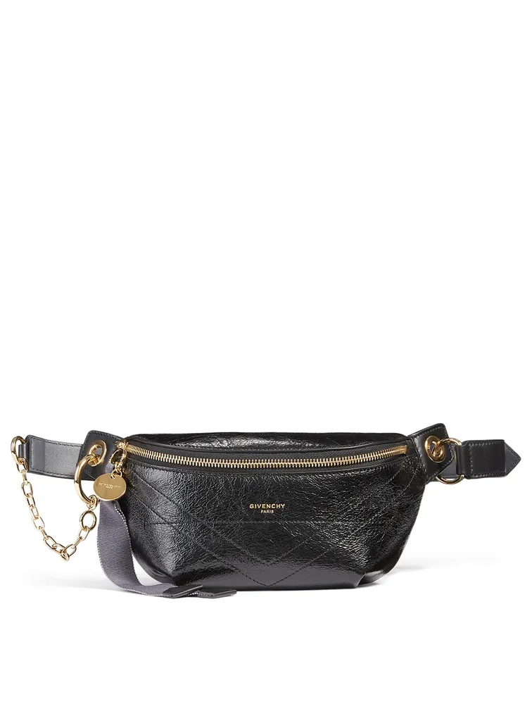 ID Crackling Leather Belt Bag