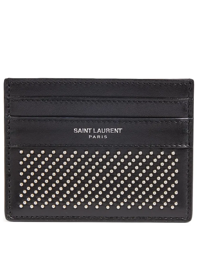 Leather Card Holder With Studs