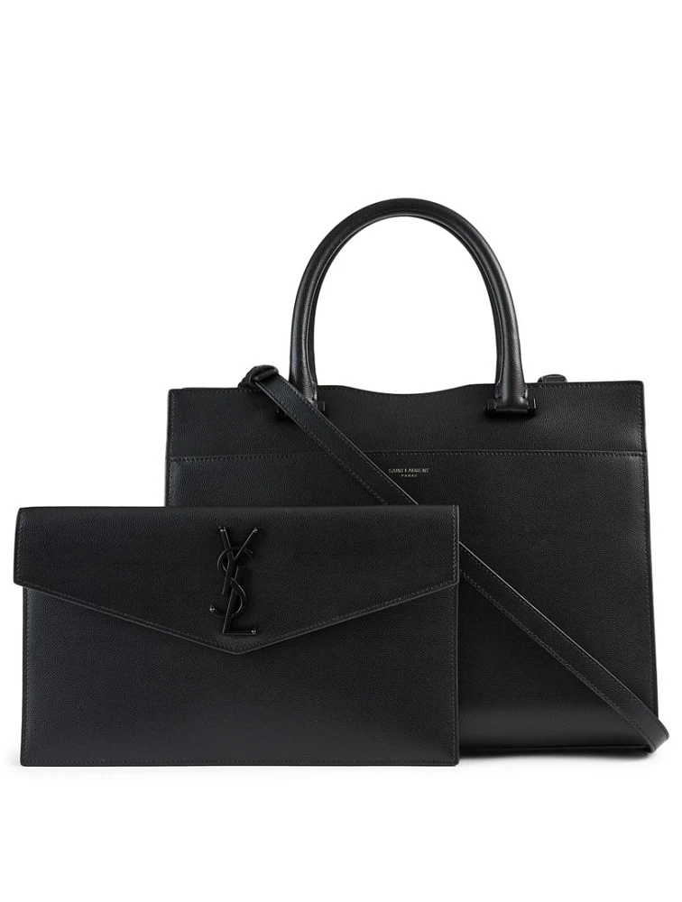 Medium Uptown YSL Monogram Leather Bag