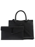 Medium Uptown YSL Monogram Leather Bag