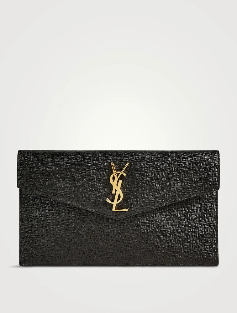Uptown YSL Monogram Leather Clutch