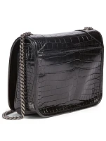 Niki YSL Monogram Croc-Embossed Chain Wallet Bag