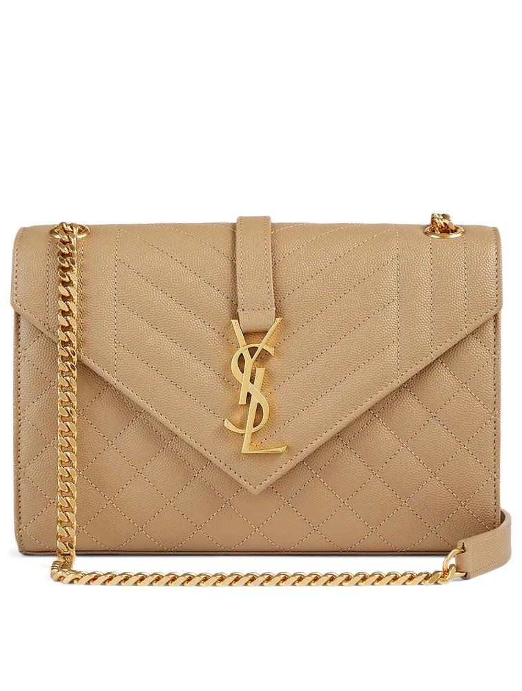 Medium YSL Monogram Leather Envelope Bag