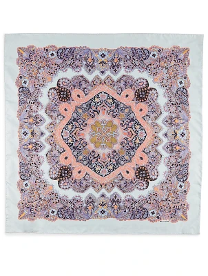 Silk Scarf In Mandala Paisley Print