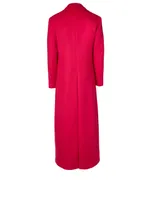Wool And Cashmere Double-Breasted Long Coat
