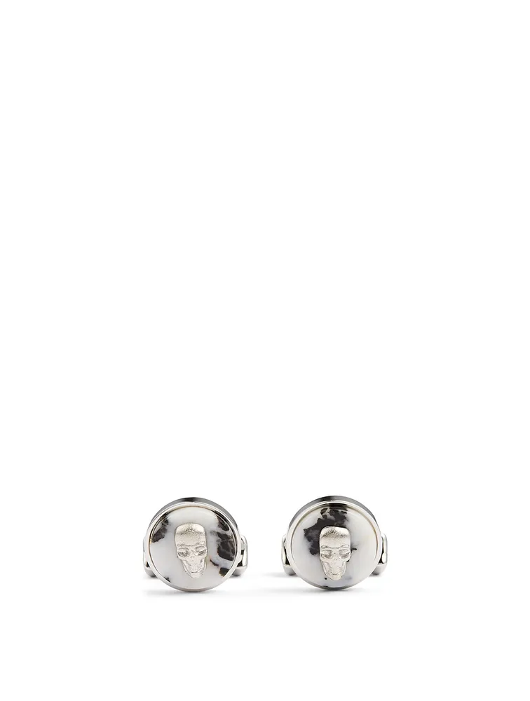 Skull On Stone Cufflinks