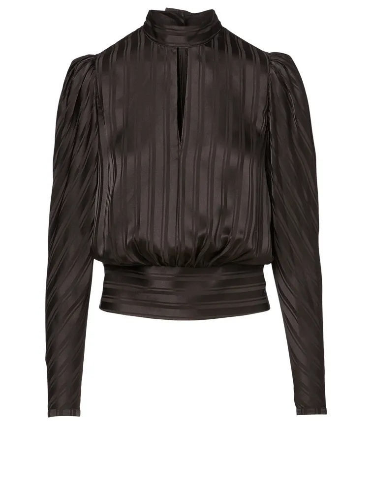 Silk Keyhole Blouse