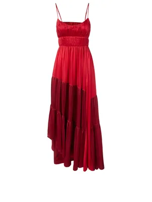 Zaidee Silk Ruched Maxi Dress