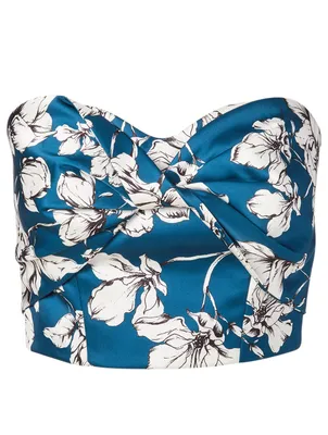 Ona Strapless Top Rose Print