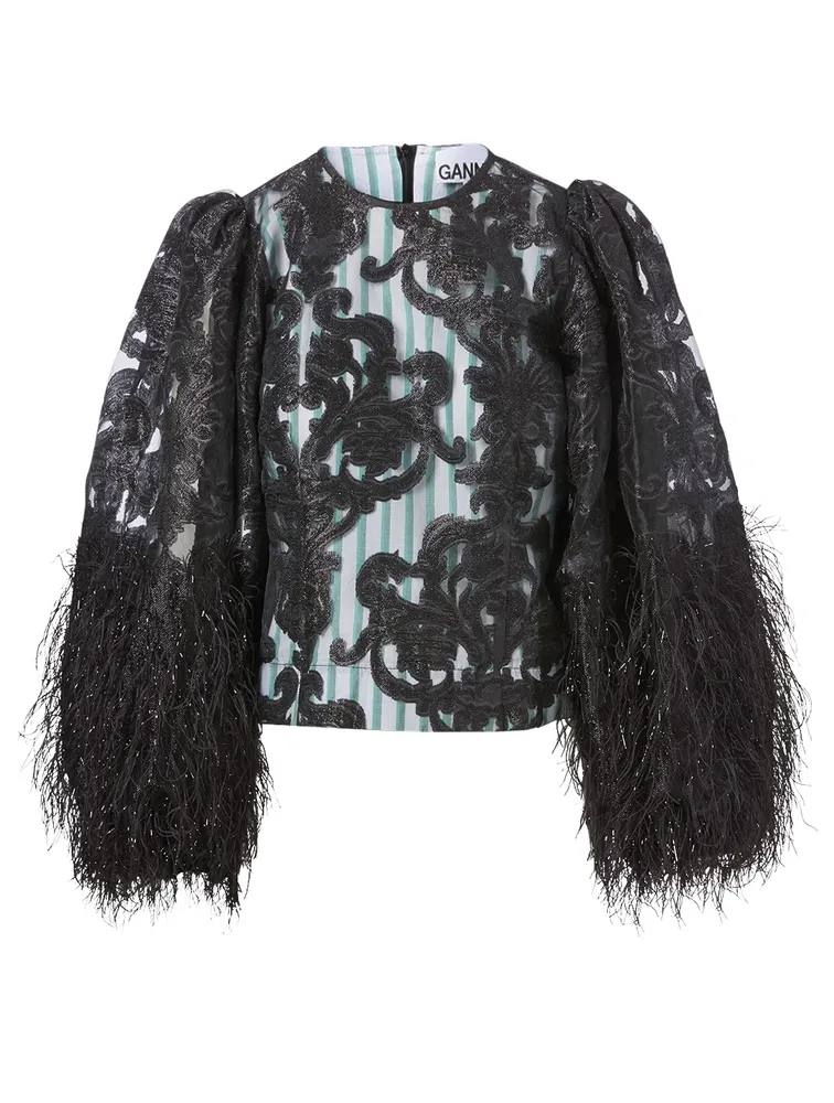Cotton Poplin Feathery Blouse