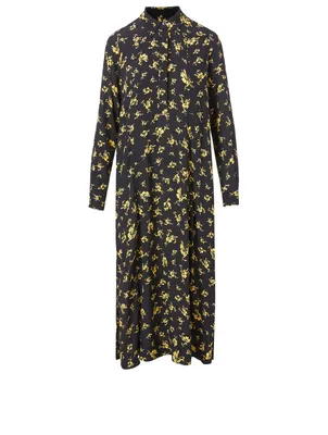 Printed Midi Shirt Dress