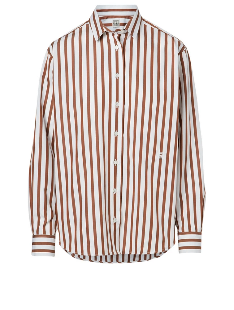 Capri Cotton Shirt Stripe Print