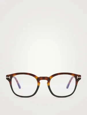Square Optical Glasses With Blue Block Lenses