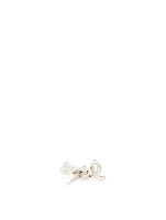 14K White Gold Love Earring With Diamonds