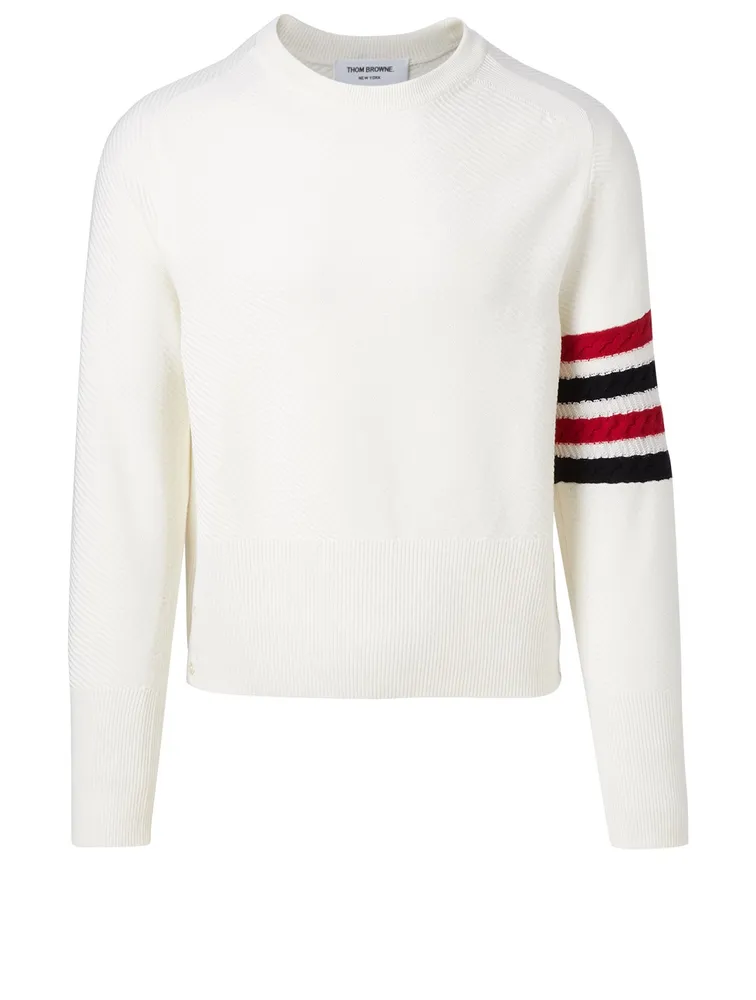 Wool Four-Bar Sweater