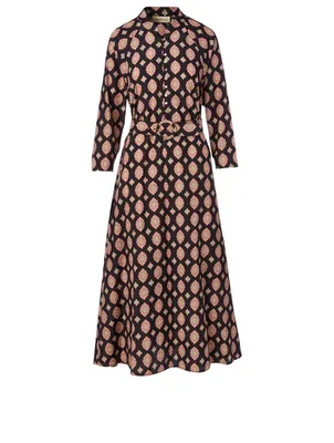 Melilla Midi Dress Tile Print