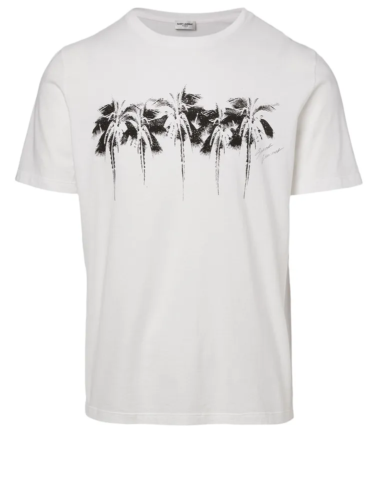 Cotton T-Shirt Malibu Palm Print
