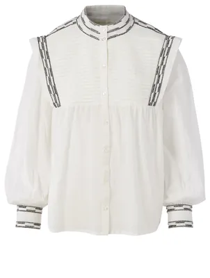 Mousse Embroidered Top