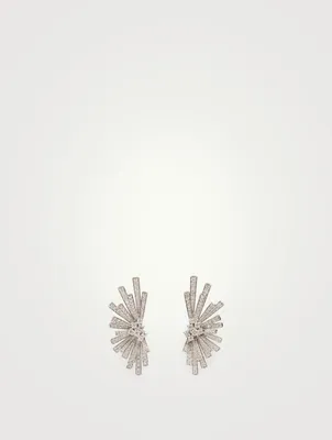 Labyrinth 18K White Gold Earrings With Diamonds