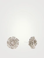 Labyrinth 18K White Gold Earrings With Diamonds