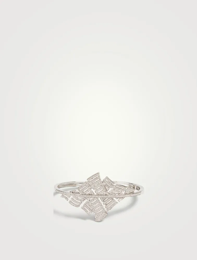 Labyrinth 18K White Gold Bracelet With Diamonds