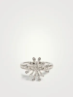 Luminus 18K White Gold Ring With Diamonds