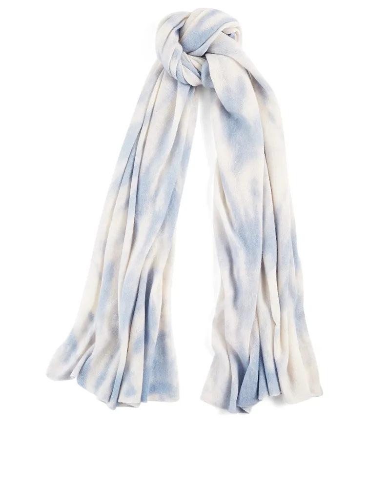 Mini Cashmere Travel Wrap In Tie Dye