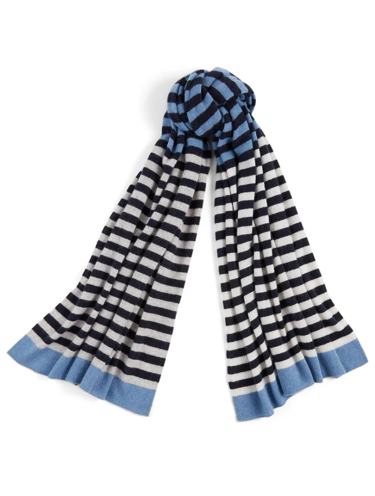 Mini Cashmere Travel Wrap In Multistripe