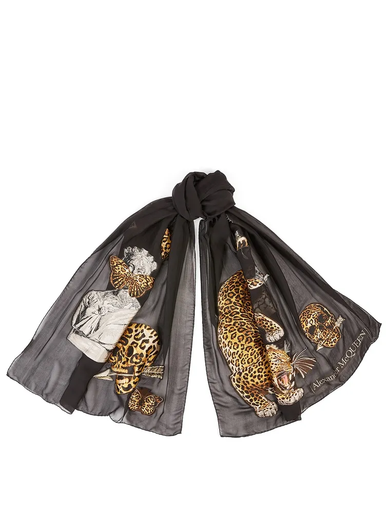 Regal Leopard Scarf