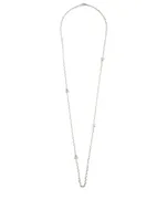 Silver Chain Star Necklace With Diamonds