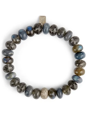 Mixed Stone Bracelet With Diamond Donut