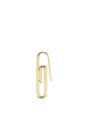 18K Gold Paper Clip Earring