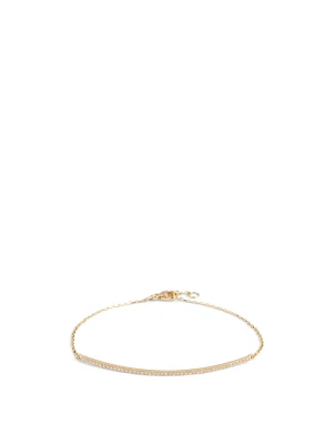 18K Gold Bar Bracelet With Diamonds