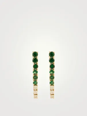 18K Gold Dream Links Earrings With Tsavorite And Canary Diamond