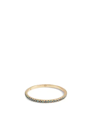 18K Gold Infinite Ring With Diamonds