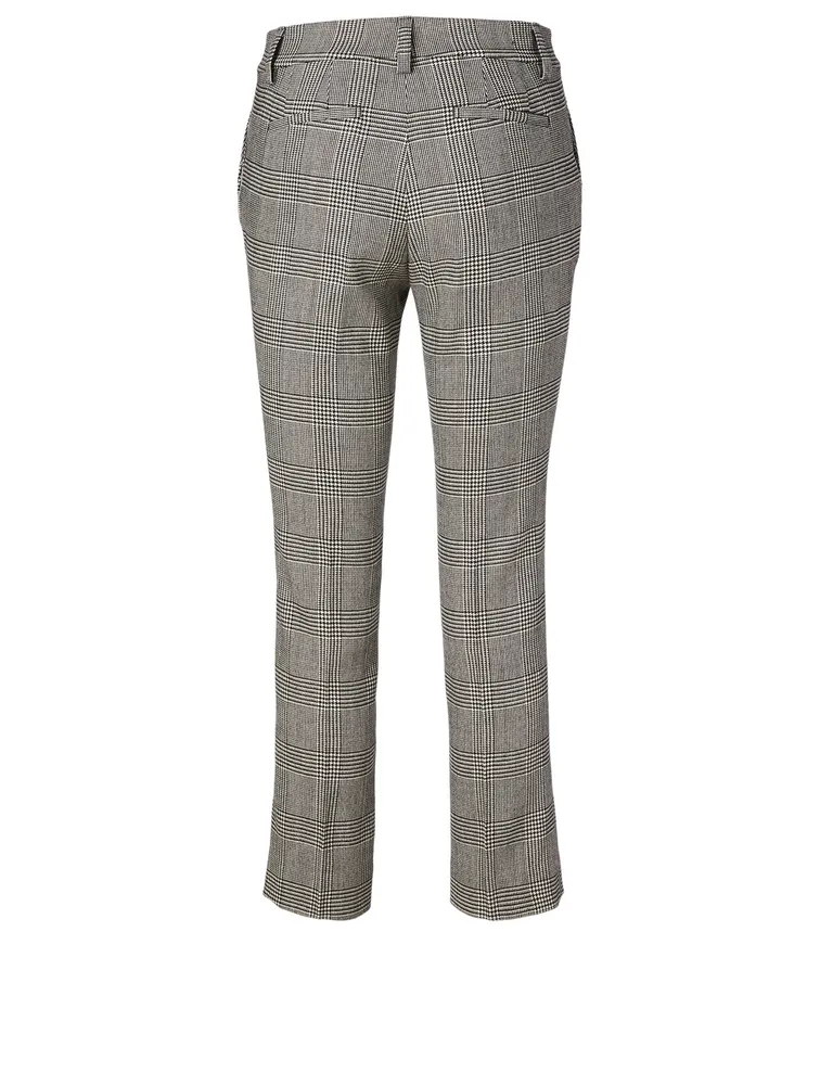 Perfect Wool-Blend Pants Plaid Print