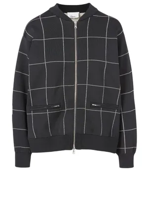 Bomber Jacket Window Pane Print